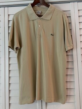 Men's Lacoste Tan Polo - Size 6 (XL)